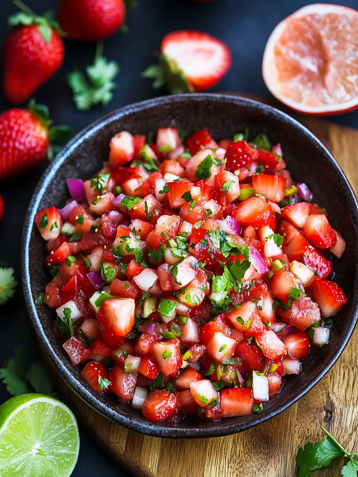 Bright and Zesty Strawberry Salsa for Summer Bliss 2 Strawberry Salsa
