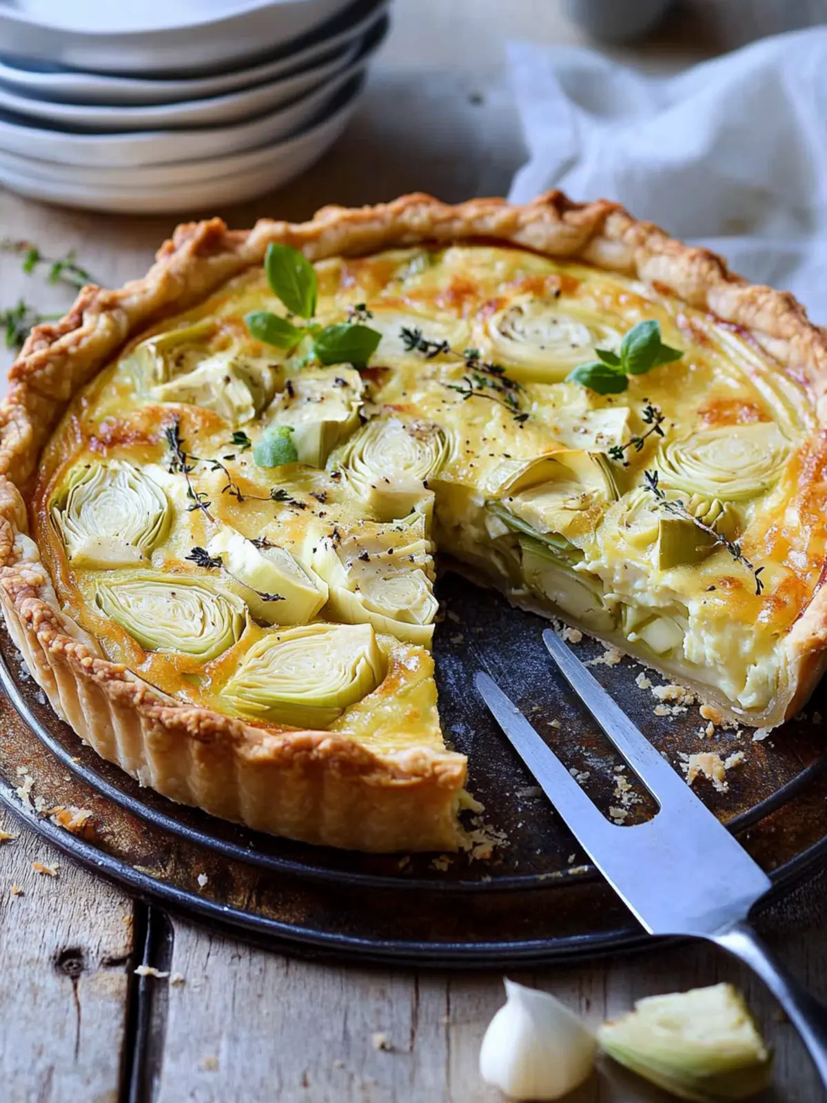 Irresistible Goat's Cheese, Leek, and Artichoke Quiche Recipe 2 Goat's cheese, leek and artichoke quiche