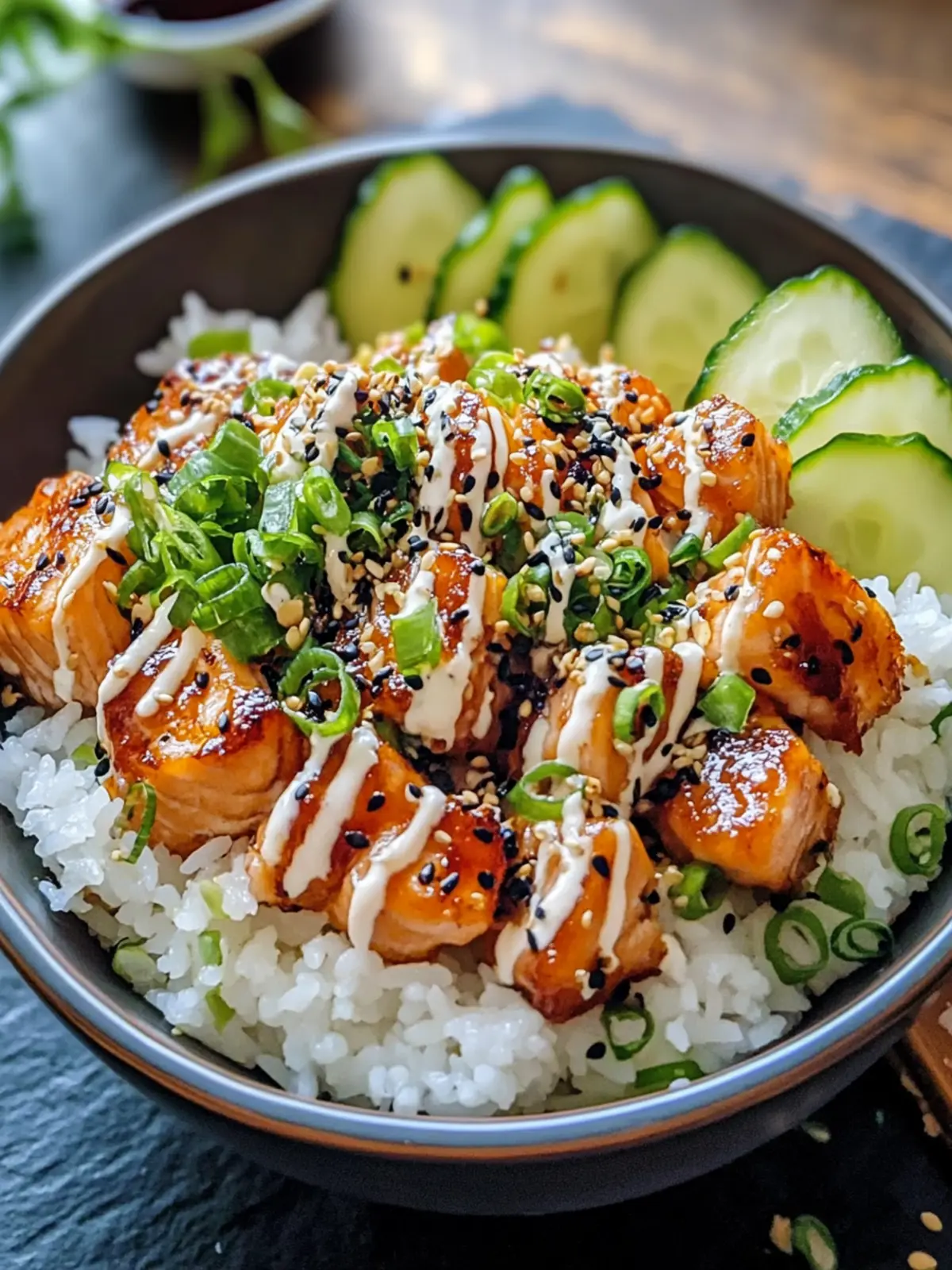 Crispy Salmon & Rice Bowl: A Quick, Flavor-Packed Delight 2 Crispy Salmon & Rice Bowl