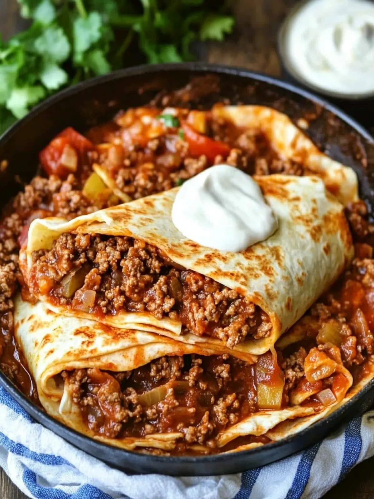 Savor Easy One-Skillet Ground Beef Burrito in 25 Minutes 3 Easy One-Skillet Ground Beef Burrito
