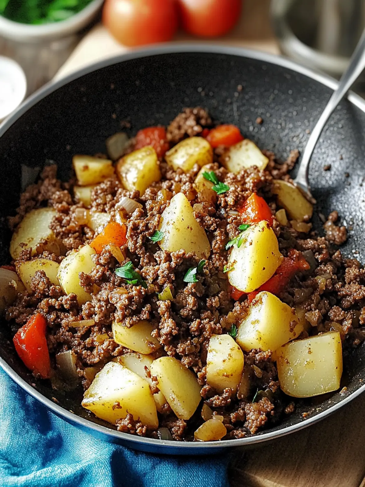 Hearty Ground Beef and Potatoes Skillet: Quick Family Delight 2 Hearty Ground Beef and Potatoes Skillet