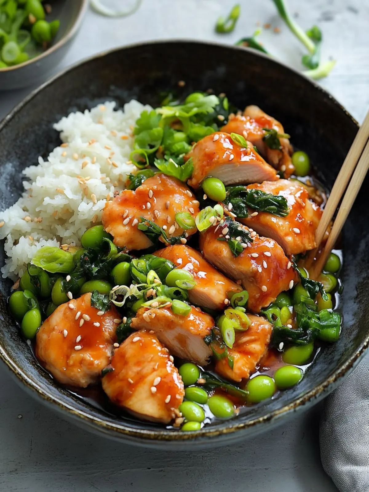 Savory Braised Japanese Chicken With Edamame in One Pan 2 Braised Japanese Chicken With Edamame