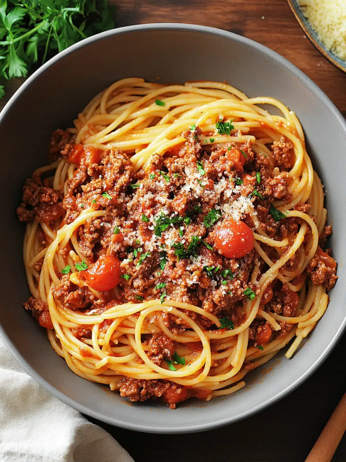 Hearty One-Pot Pasta Bolognese for Comfort Food Bliss 4 Hearty One-Pot Pasta Bolognese with Rich Tomato-Beef Sauce