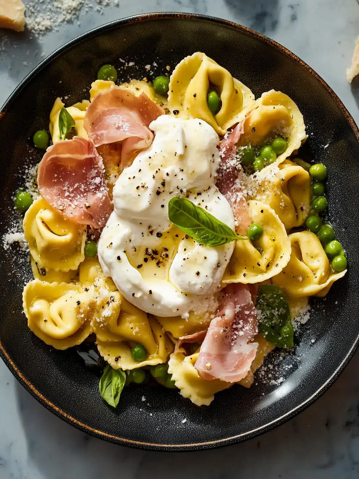Burrata, Pea, & Prosciutto Tortellini: A Creamy Spring Delight 4 Burrata, Pea, & Prosciutto Tortellini