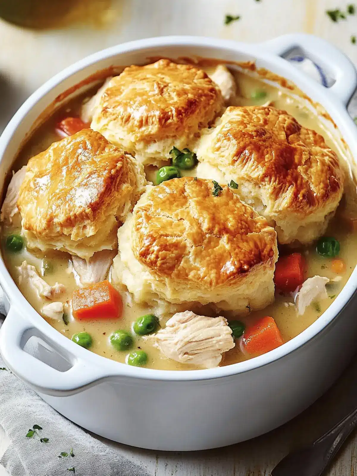 Savory Chicken Pot Pie With Biscuit Crust to Warm Your Soul 2 Savory Chicken Pot Pie With Biscuit Crust to Satisfy Cravings