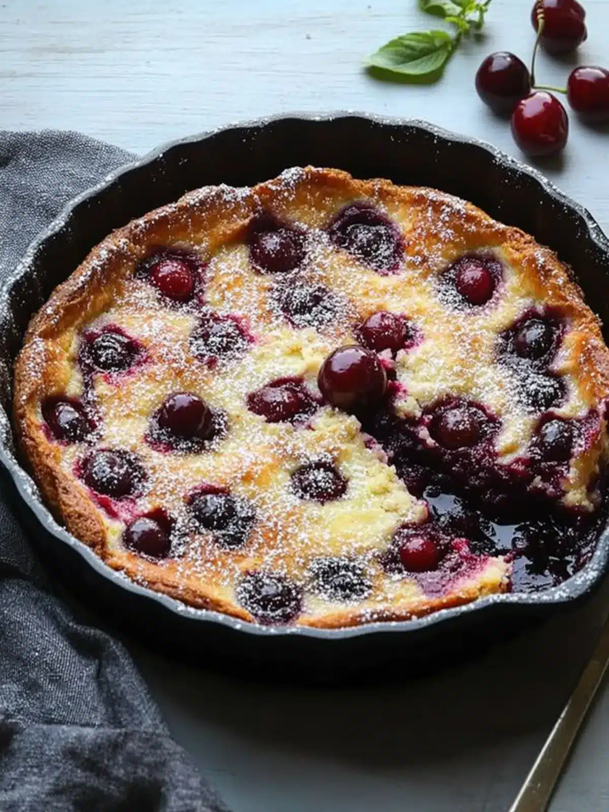 Delicious Cherry Clafoutis: Effortless French Dessert Bliss 3 Cherry Clafoutis