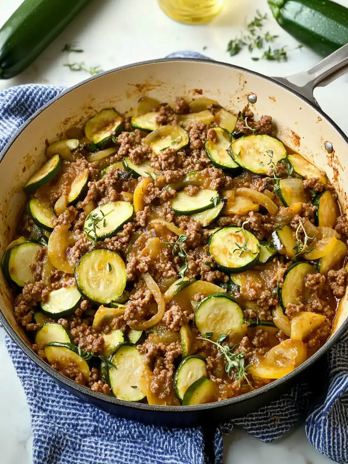 Zucchini and Ground Beef Skillet for a Comforting Dinner Delight 2 Zucchini and Ground Beef Skillet