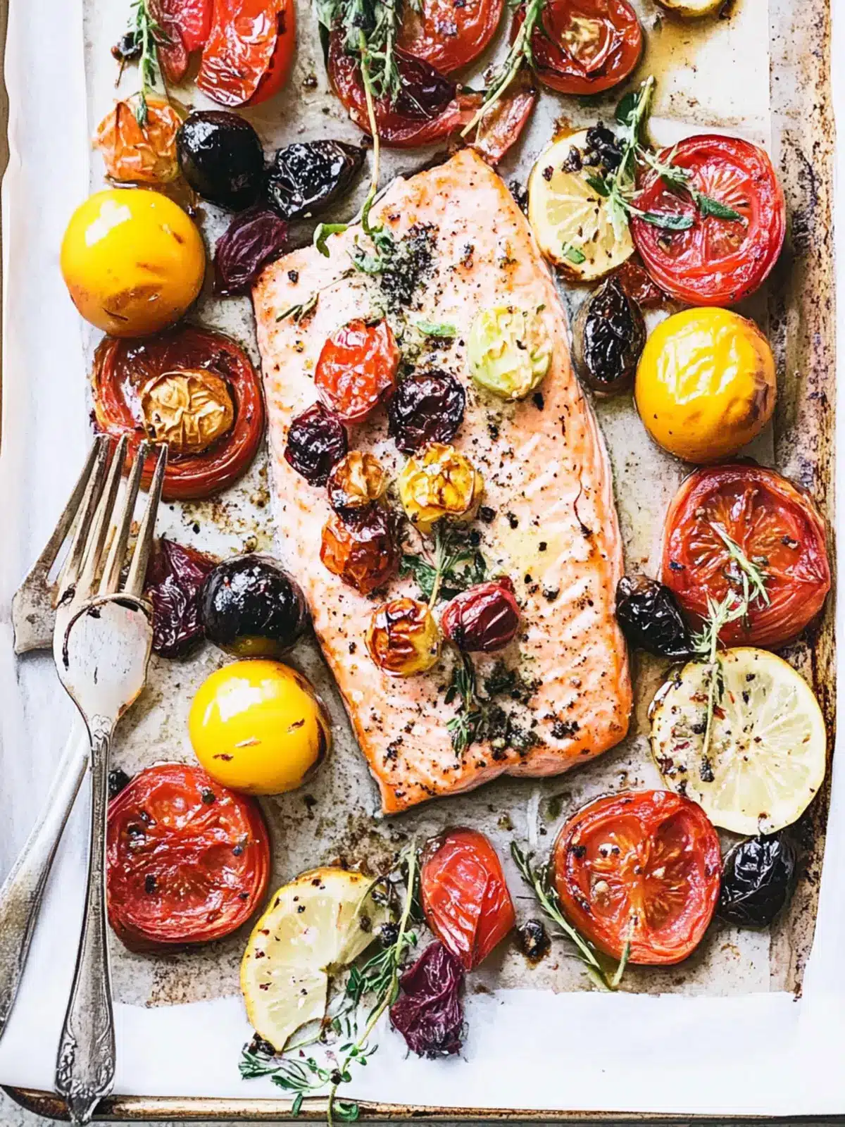 Savory Mediterranean Sheet Pan Salmon Ready in 30 Minutes 3 Mediterranean Sheet Pan Salmon