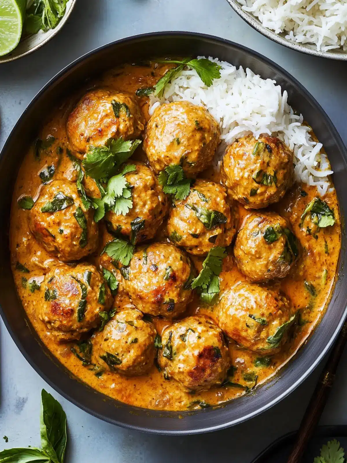 Coconut Curry Chicken Meatballs That'll Spice Up Dinner! 3 Coconut Curry Chicken Meatballs