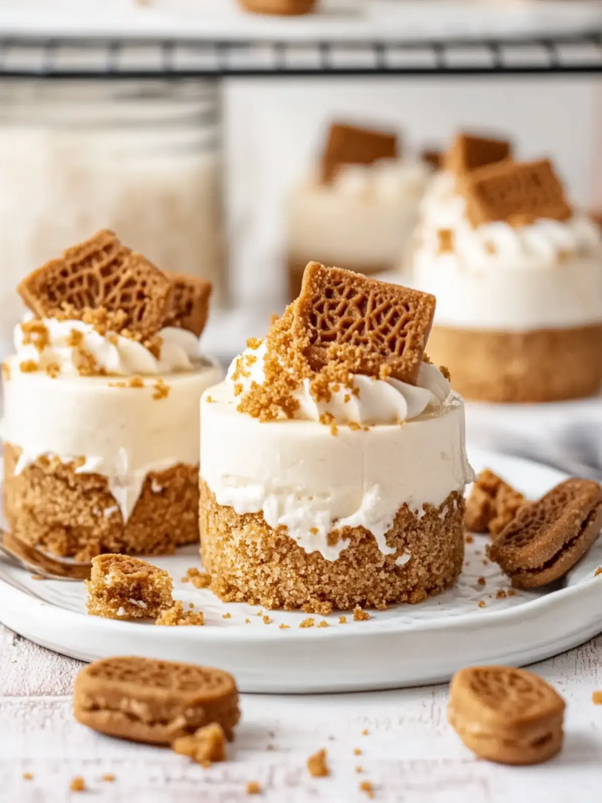 Delicious No Bake Mini Biscoff Cheesecakes You ll Love 2 No Bake Mini Biscoff Cheesecakes