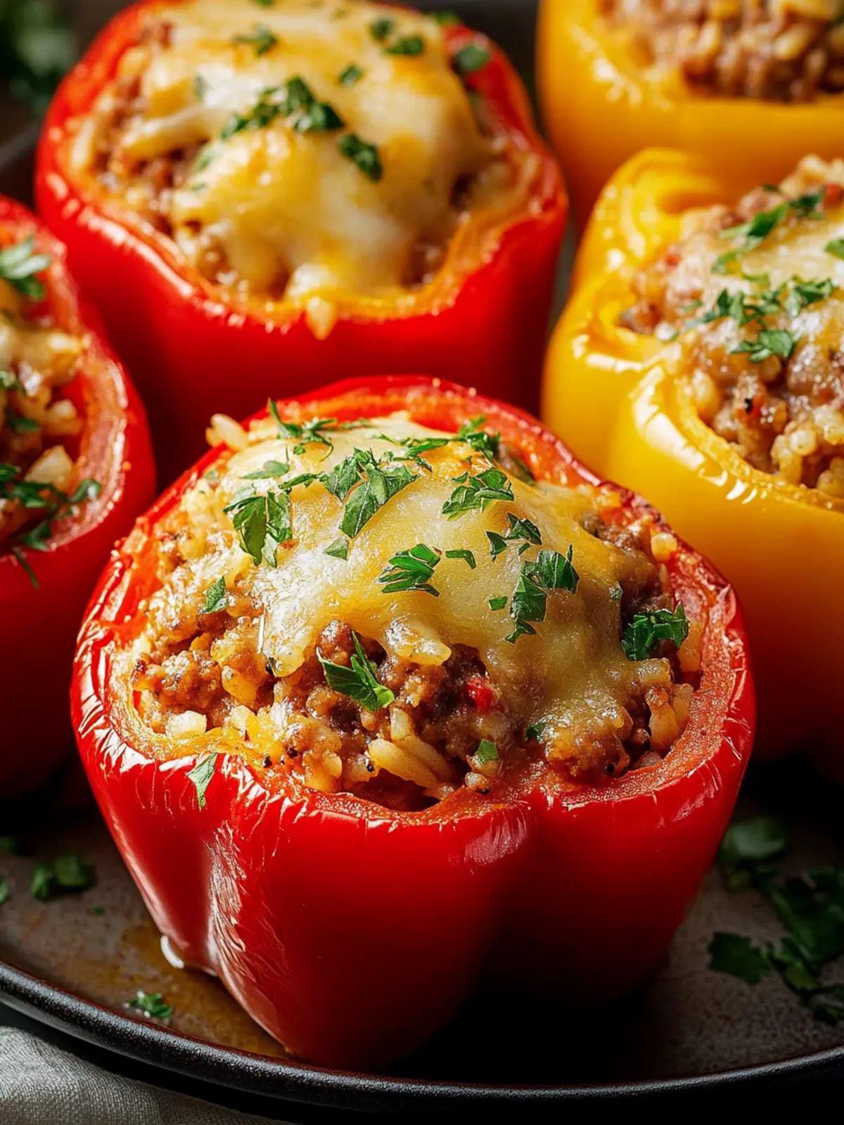 Savory Bell Peppers with Meat & Rice Filling You'll Love 2 Bell Peppers with Meat & Rice Filling