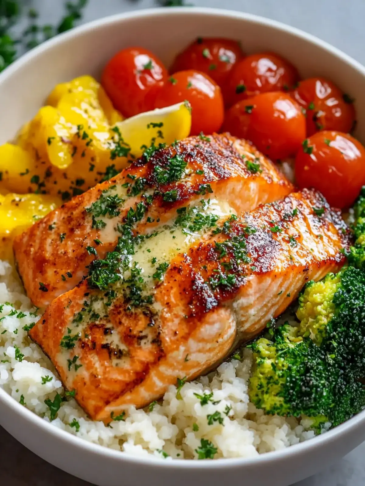 Savory Garlic Butter Salmon Bowl for Quick Healthy Dinners 4 Garlic Butter Salmon Bowl