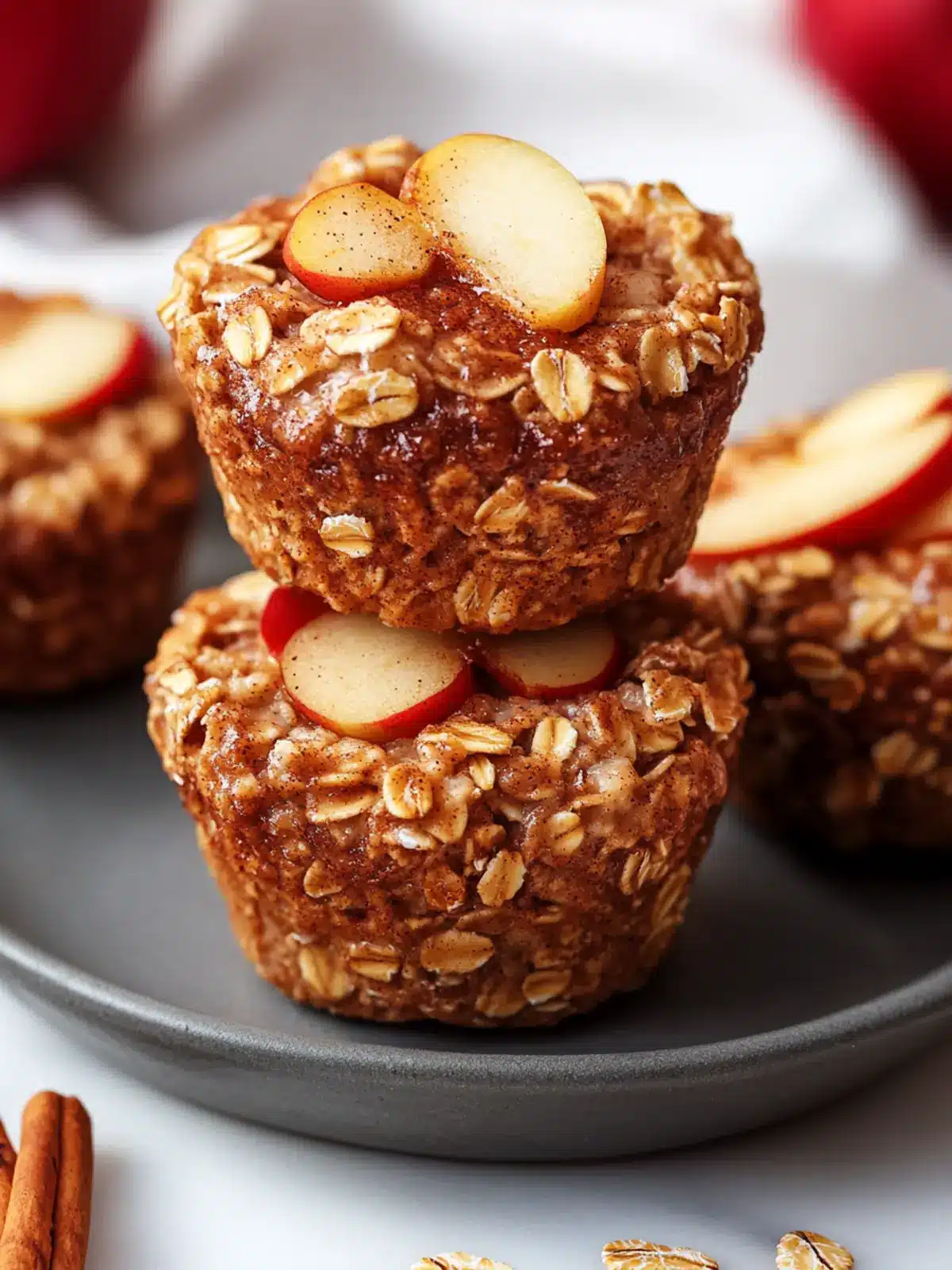 Delicious Apple Cinnamon Oatmeal Cups for Busy Mornings 2 Apple Cinnamon Oatmeal Cups