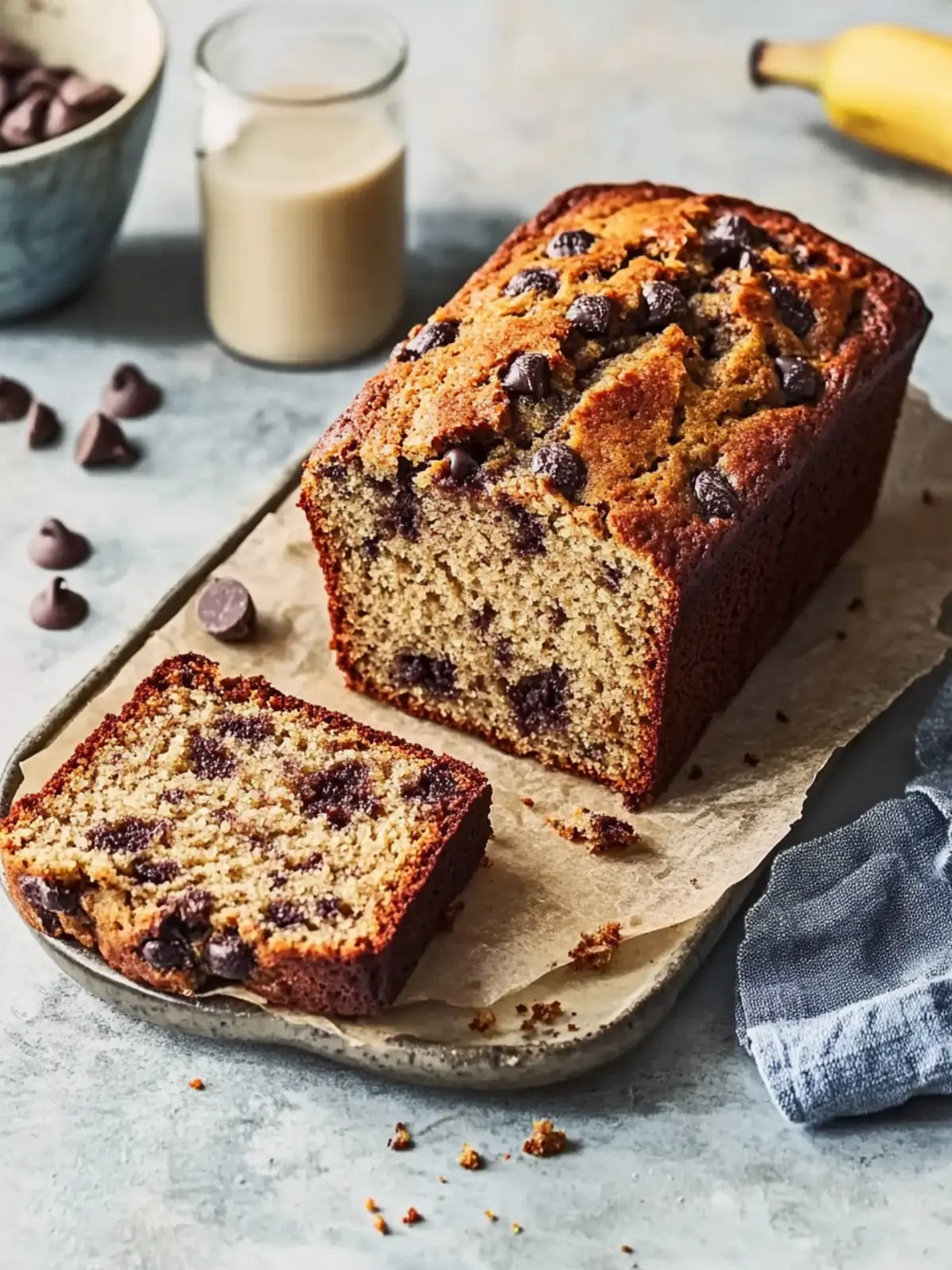 Irresistibly Moist Chocolate Chip Banana Bread Recipe 2 Chocolate chip banana bread