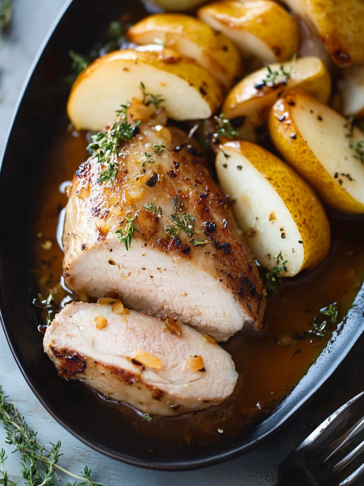 Savory Pork Tenderloin with Pears and Shallots for Dinner Delight 3 Pork Tenderloin with Pears and Shallots
