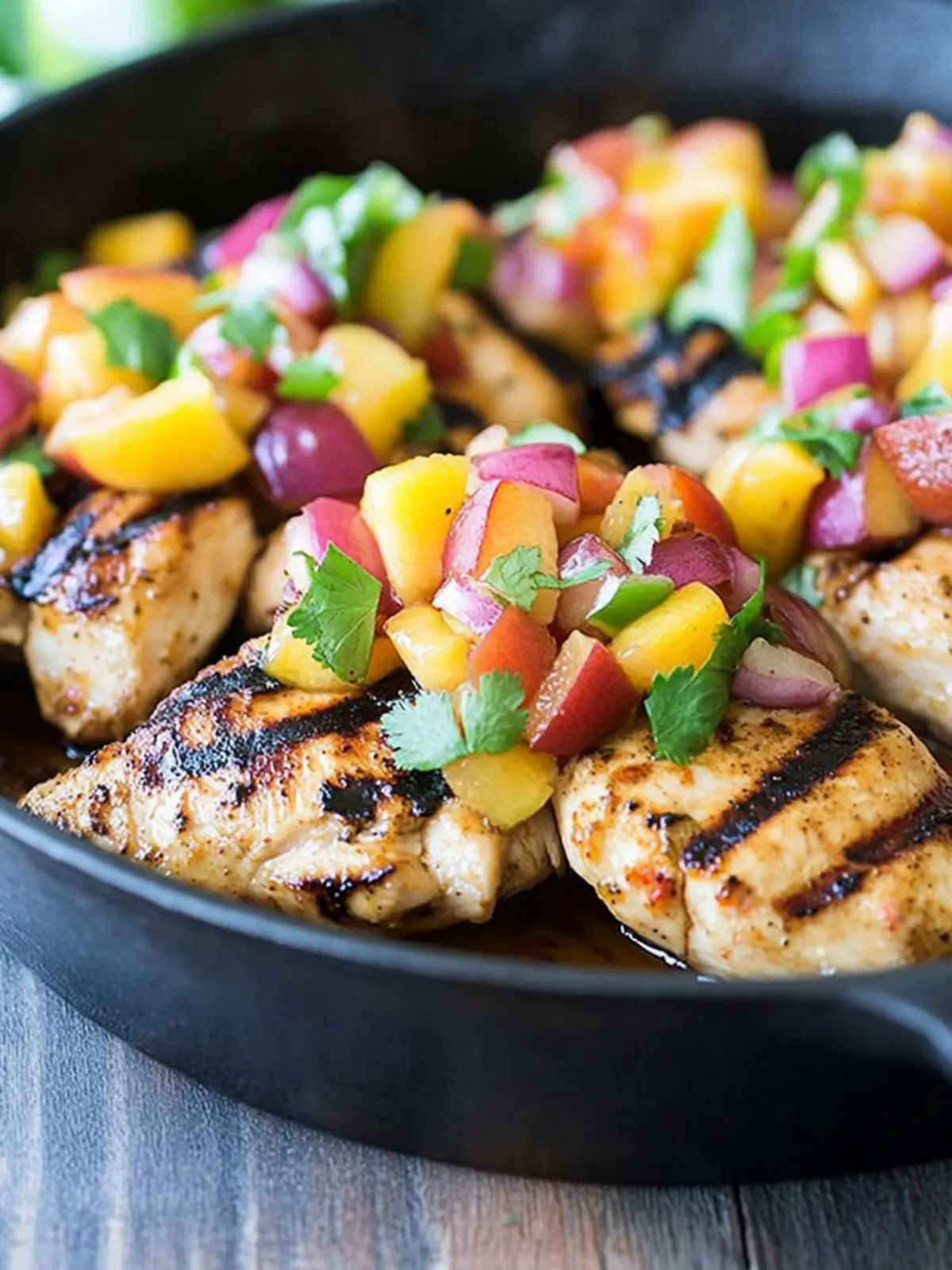 Grilled Chicken with Peach Jalapeño Salsa for a Summer Zing 3 Grilled Chicken with Peach Jalapeño Salsa