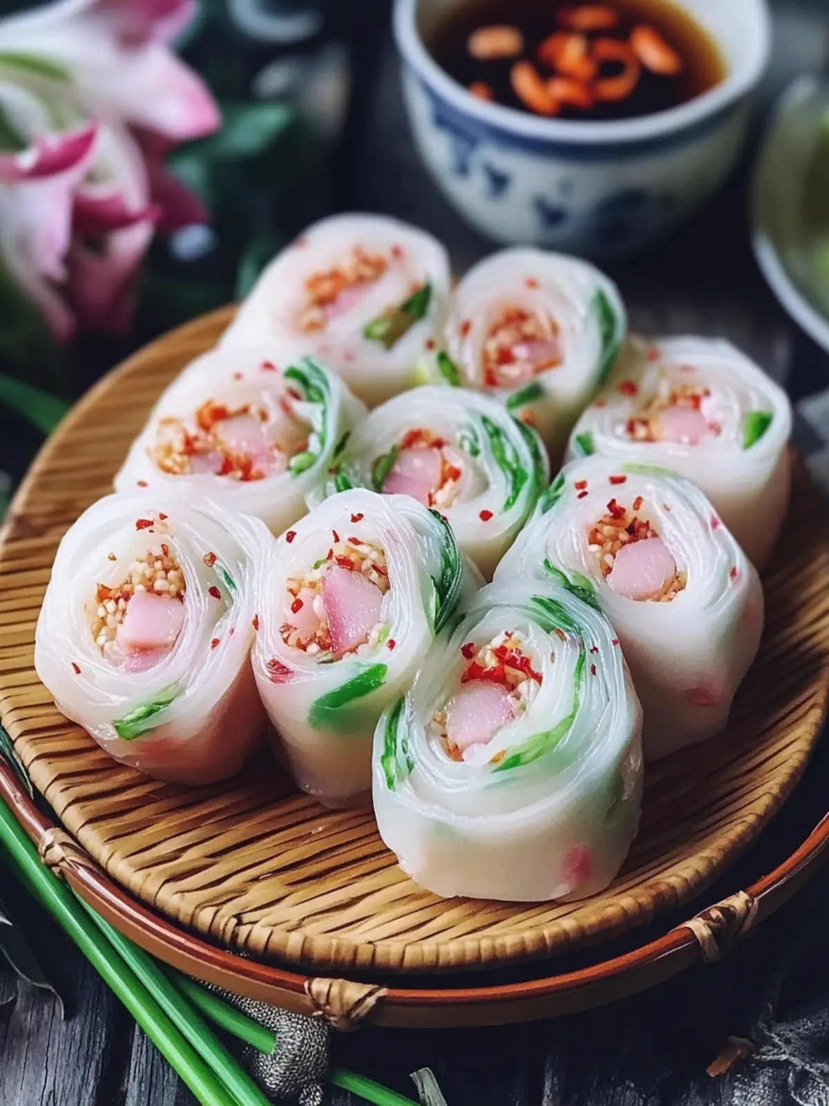 Irresistibly Soft Chinese Flower Rolls with Scallions and Ham Awaits 4 Irresistibly Soft Chinese Flower Rolls with Scallions and Ham