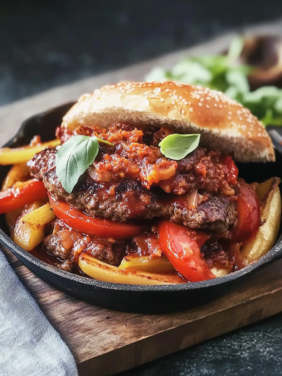 Mouthwatering Stewed Burgers with Savory Veggies Delight 2 Stewed Burgers