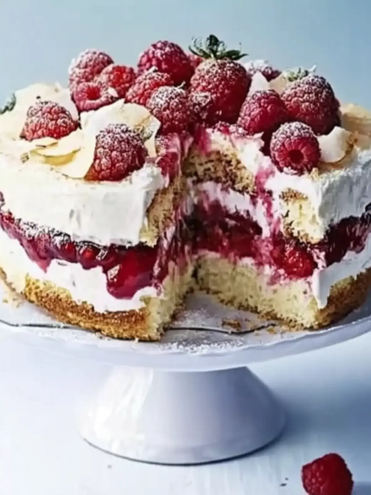 Raspberry & Coconut Trifle Cake for an Elegant Holiday Treat 4 Raspberry & coconut trifle cake
