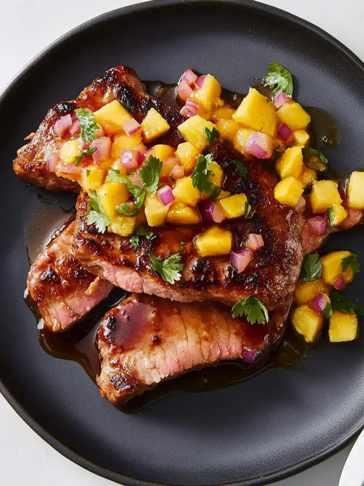 Savor Honey-Glazed Pork Chops With Mango Salsa Tonight 2 Honey-Glazed Pork Chops With Mango Salsa
