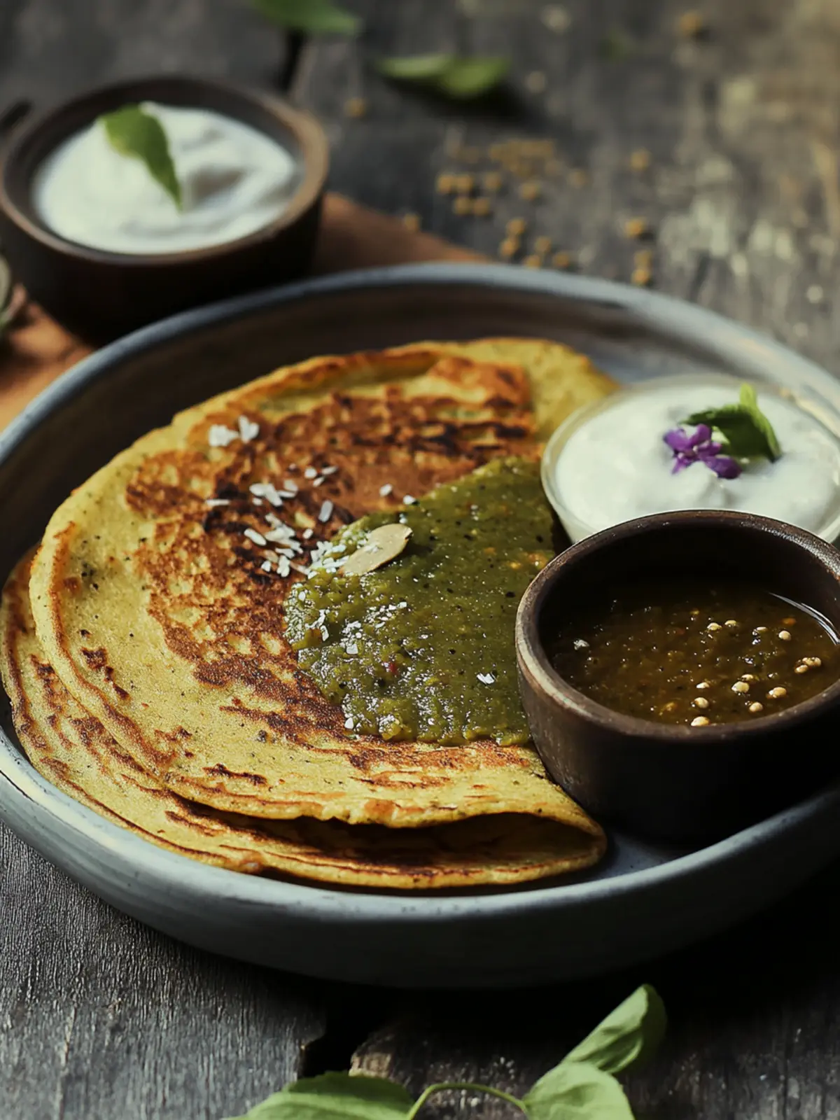 Savory Indian Pesarattu: Delicious Green Gram Pancakes to Fuel Your Day 2 Indian Pesarattu (Green Gram Pancake)