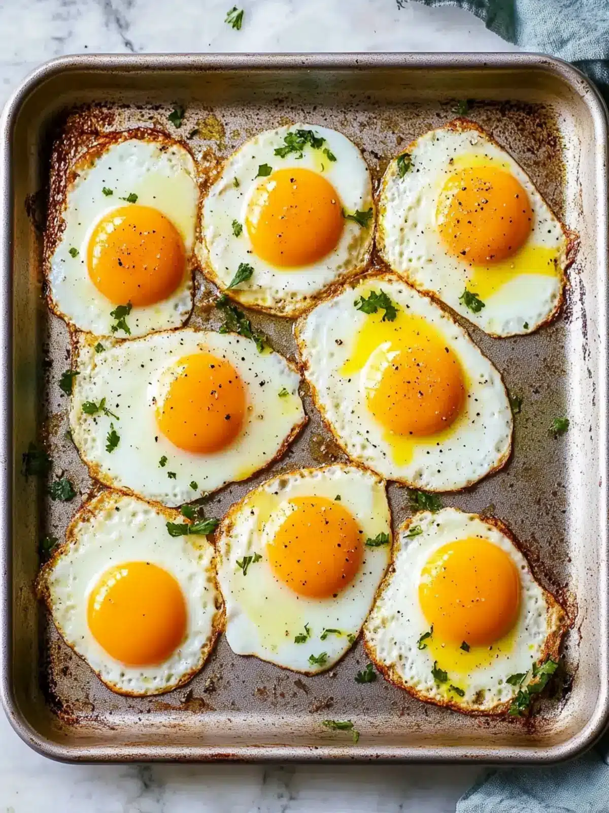 Perfectly Easy Sheet Pan Fried Eggs for a Stress-Free Breakfast 4 Sheet Pan Fried Eggs