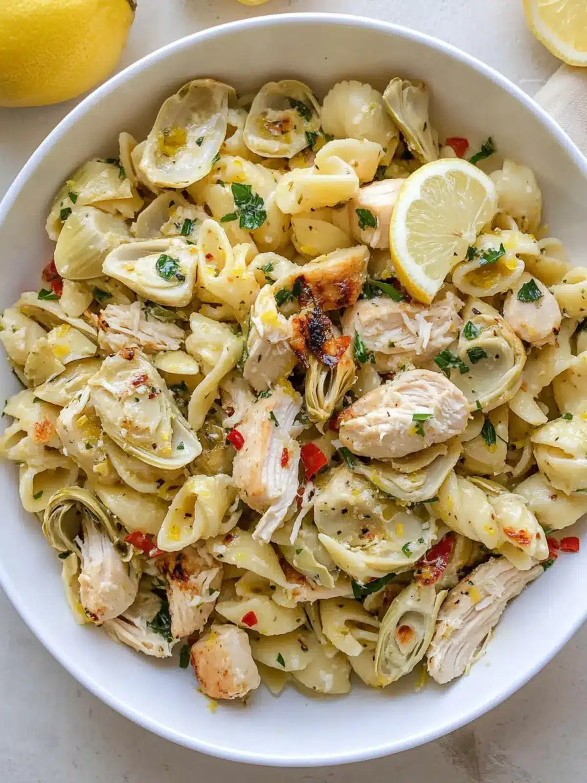 Zesty Lemon Chicken Artichoke Pasta Salad for Your Next Feast 3 Lemon Chicken Artichoke Pasta Salad.