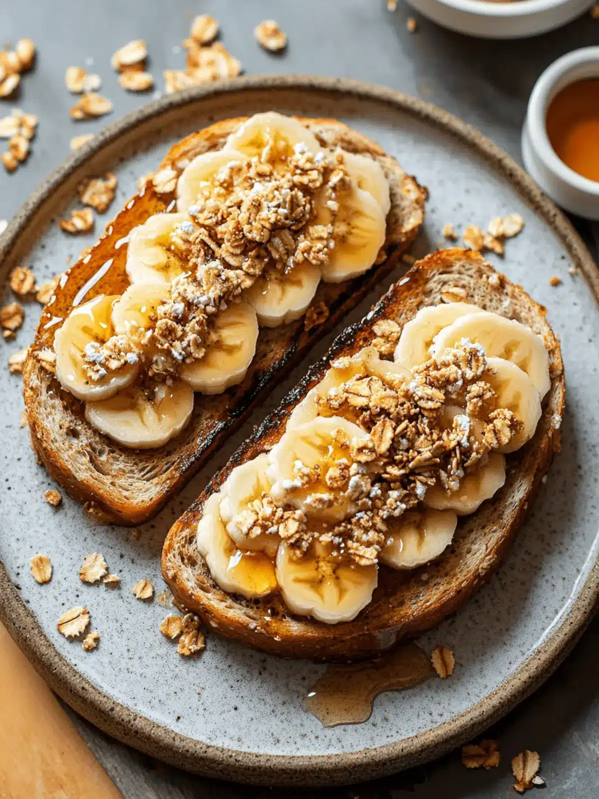 Creamy Banana Toast with Honey Drizzle & Crunchy Granola Delight 3 Creamy Banana Toast with Honey Drizzle and Crunchy Granola