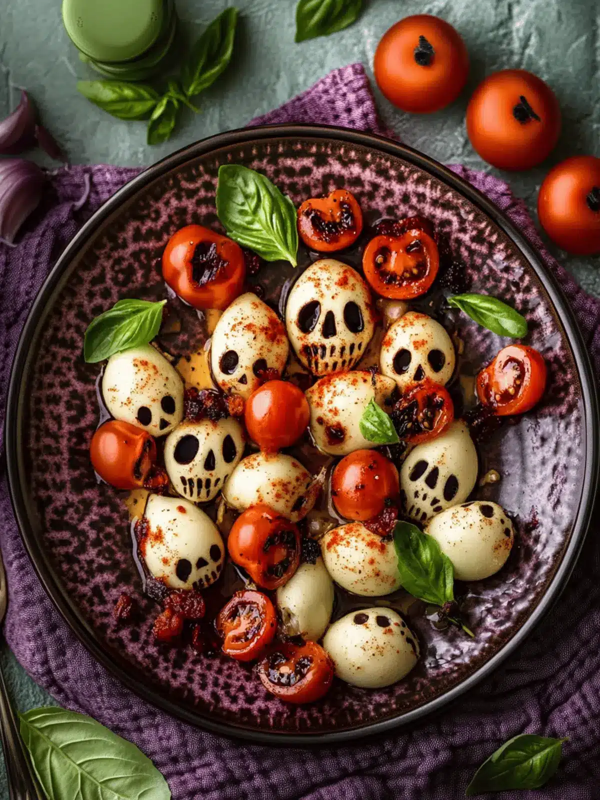 Hauntingly Delicious Halloween Caprese Salad Recipe 3 Halloween Caprese Salad