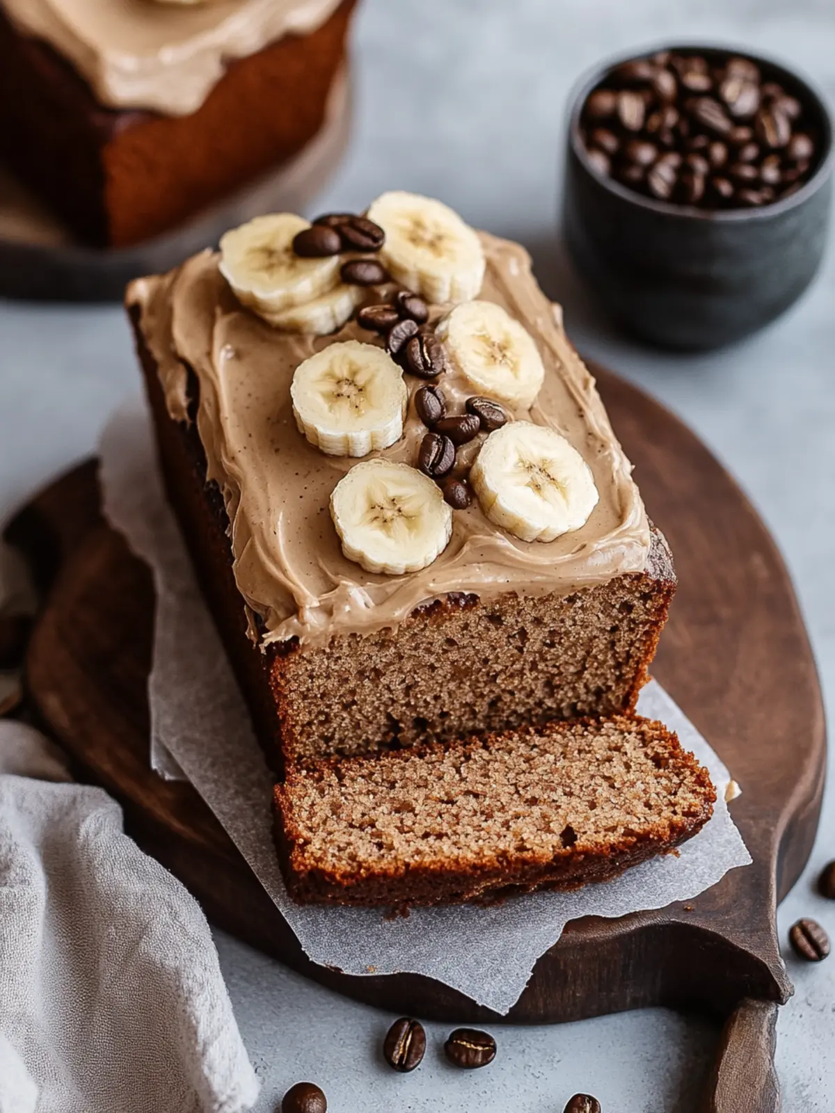 Indulge in Coffee Banana Bread with Espresso Frosting Bliss 3 Coffee Banana Bread with Espresso Frosting