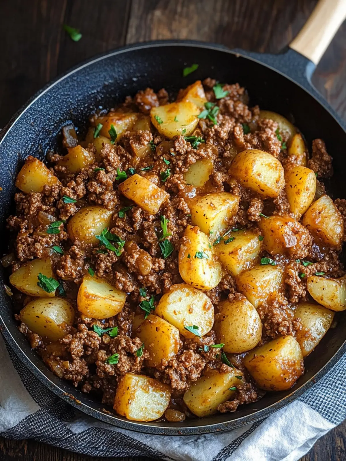 Delicious Ground Beef and Potatoes Skillet in One Pan Fast 2 Ground Beef and Potatoes Skillet