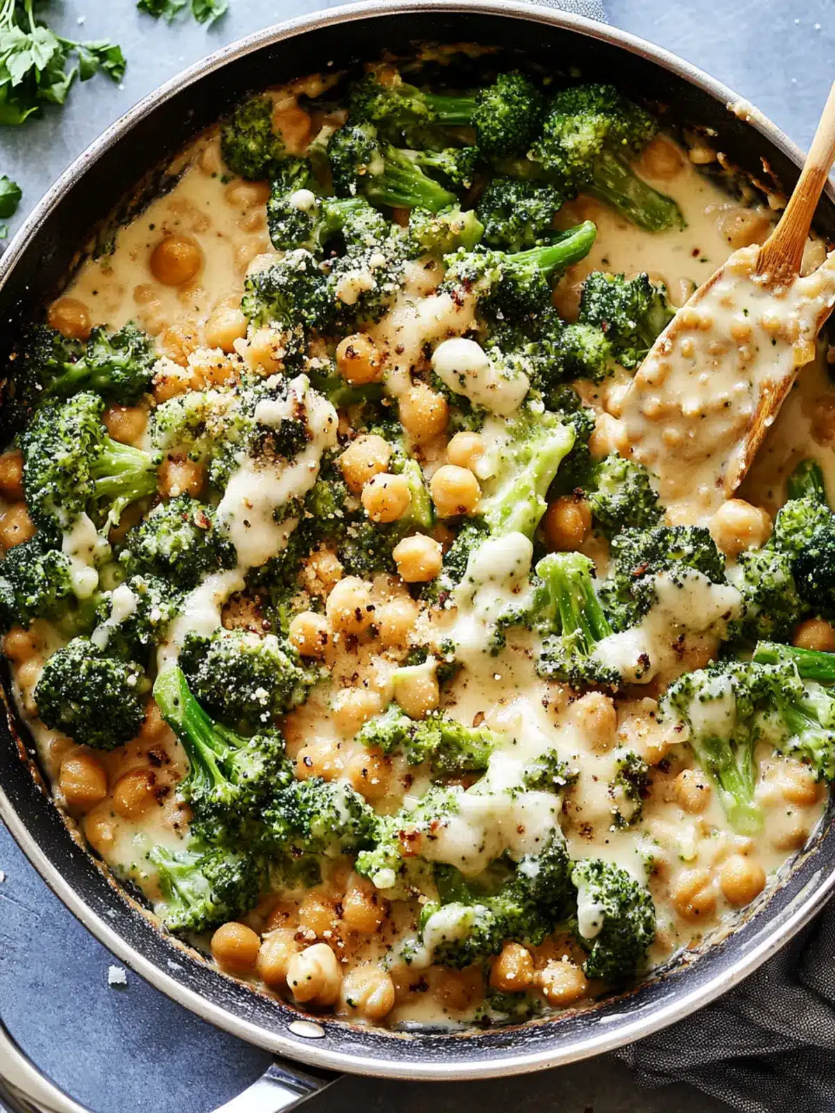 Creamy Chickpea Broccoli Alfredo Skillet for Cozy Nights 3 Chickpea Broccoli Alfredo Skillet