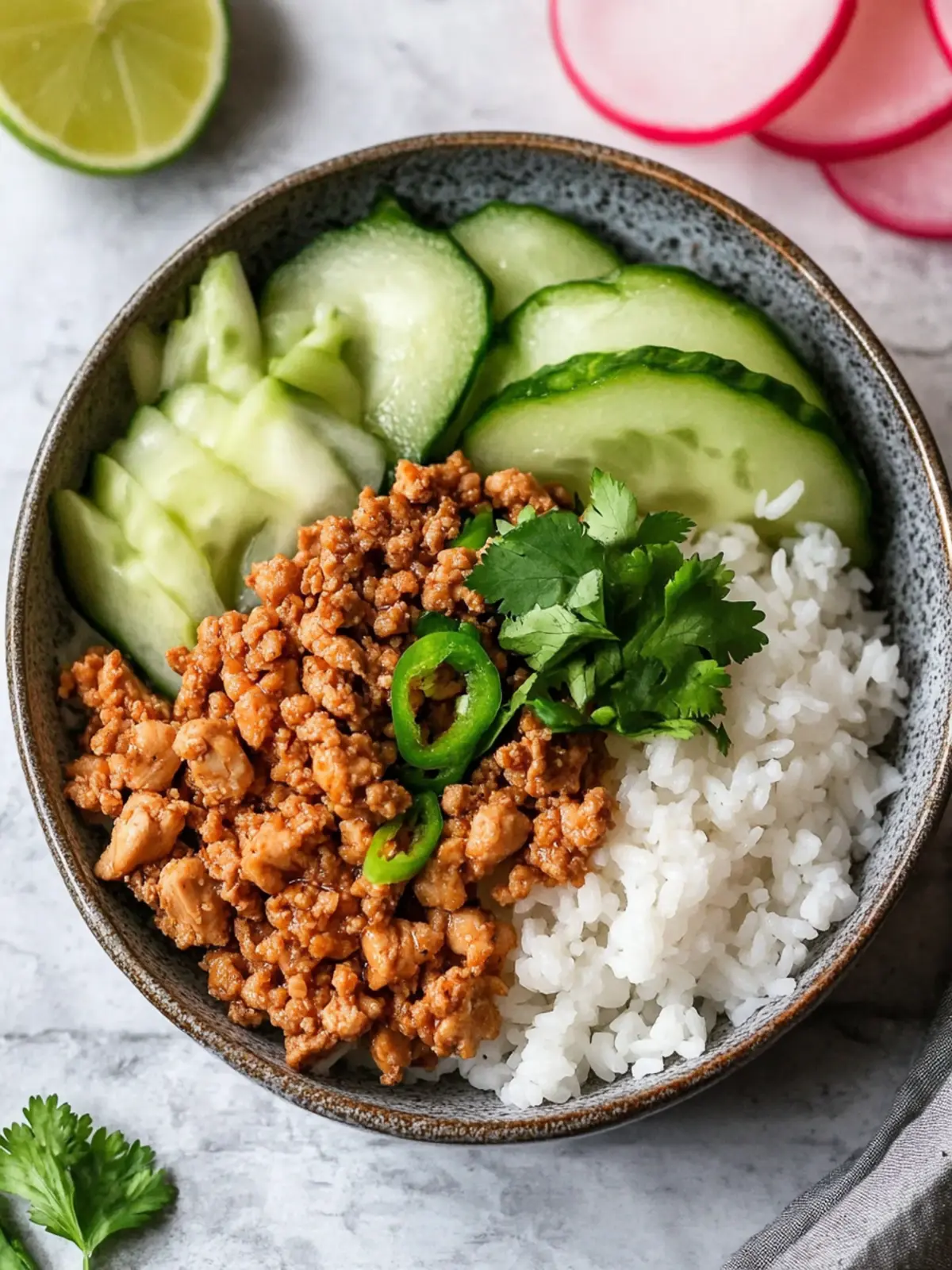 Savory Asian Ground Chicken Rice Bowls Easy and Delicious! 4 Asian Ground Chicken Rice Bowls Easy!