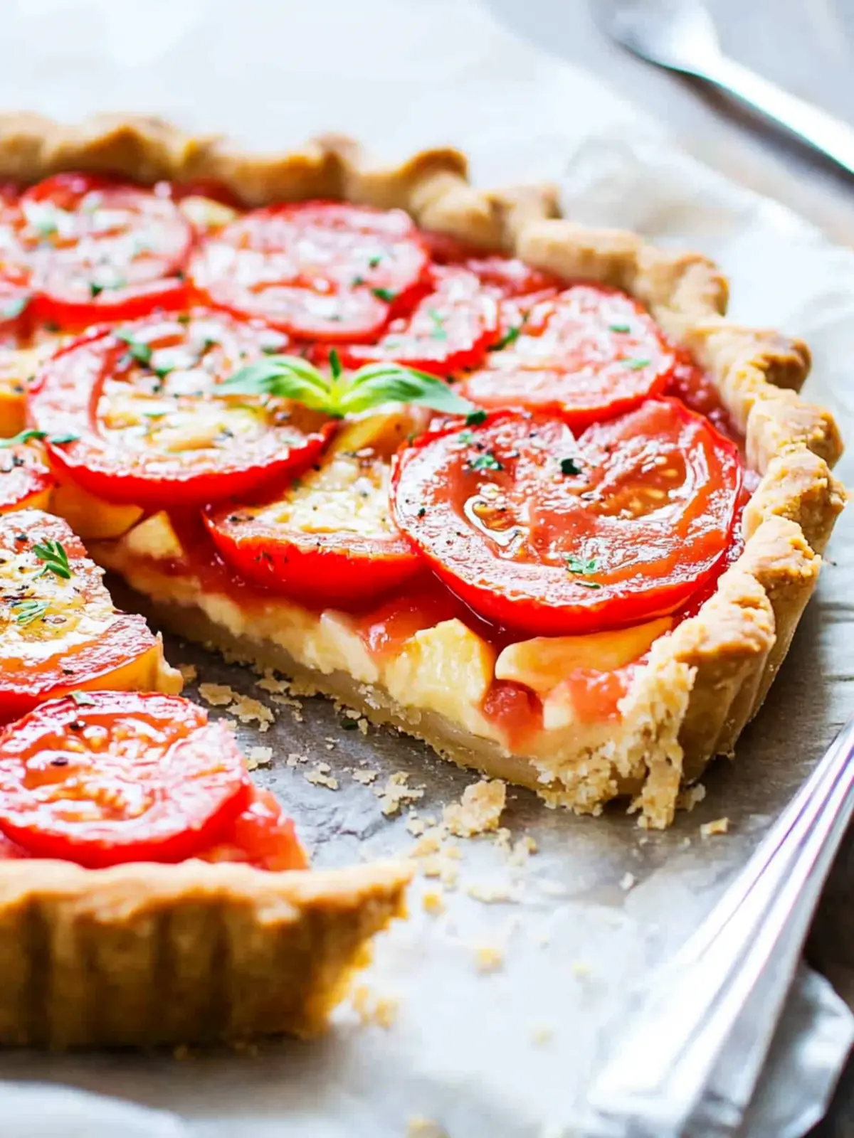 Delicious Simple Tomato Tart with a Press-In Crust Recipe 4 Simple Tomato Tart with a Press-In Crust!