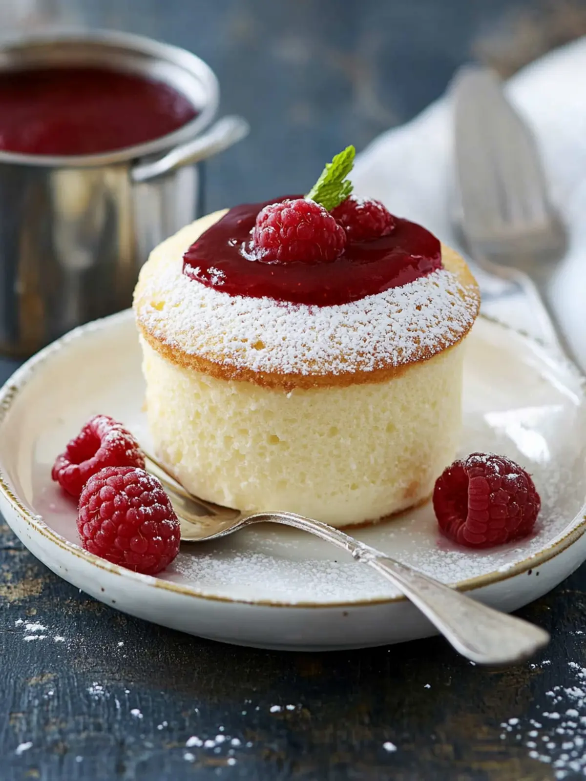 Delicious White Chocolate Soufflé with Raspberry Sauce Bliss 3 White Chocolate Soufflé with Raspberry Sauce