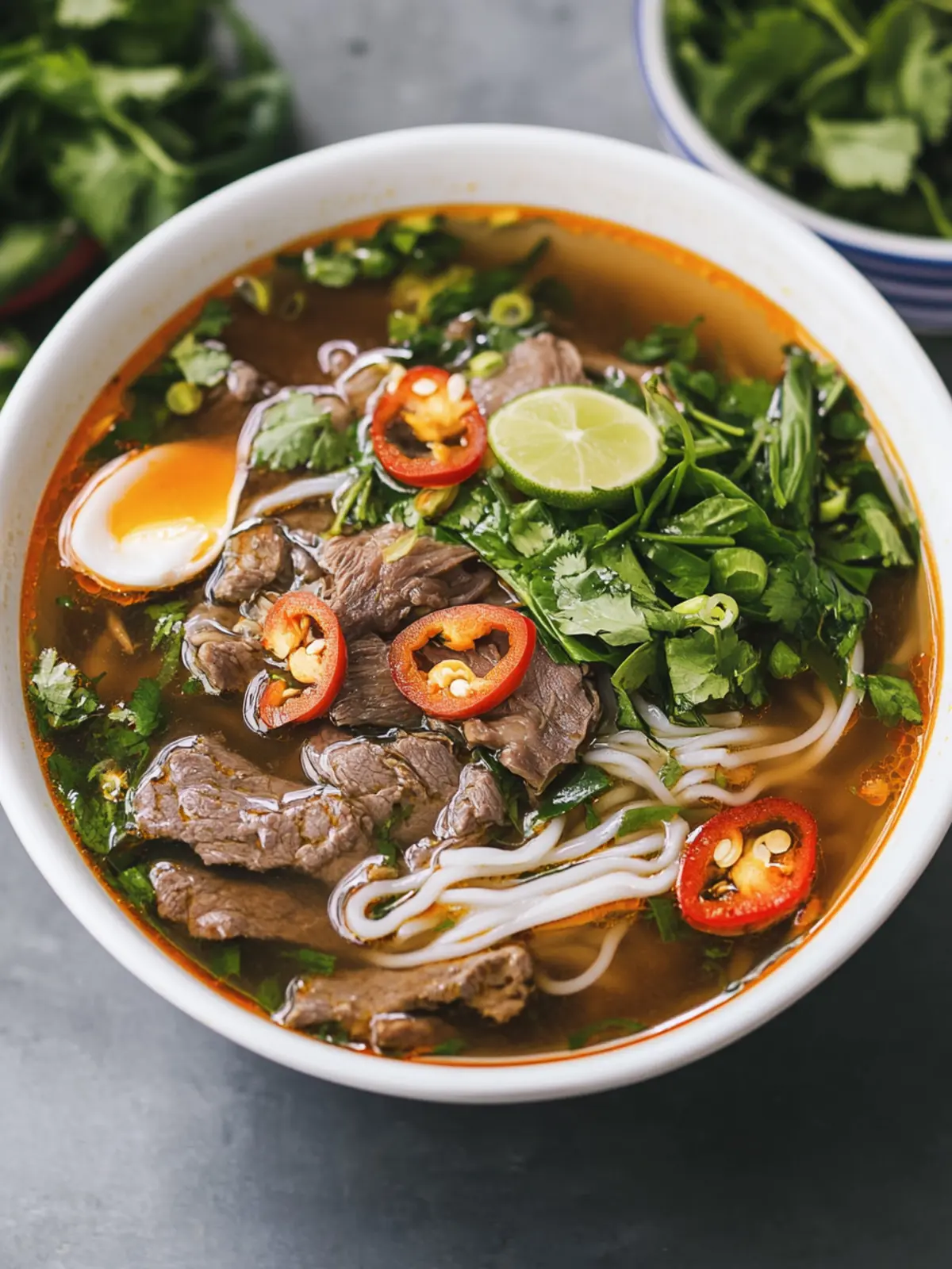 Savor Authentic Vietnamese Bún Bò Huế: Spicy Beef Bliss 2 Vietnamese Bún Bò Huế (Spicy Beef Noodle Soup)