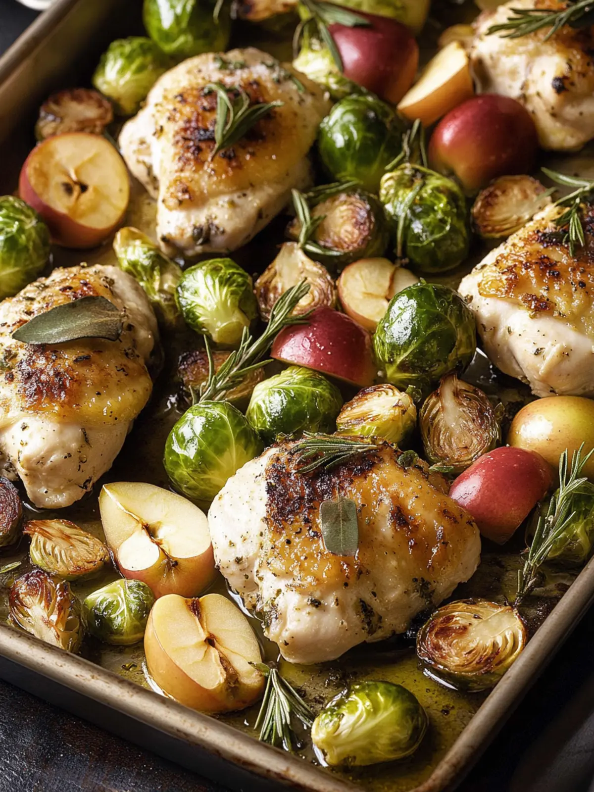 Chicken Sheet Pan with Apples & Brussels Sprouts for Cozy Nights 3 Chicken Sheet Pan with Apples & Brussels Sprouts