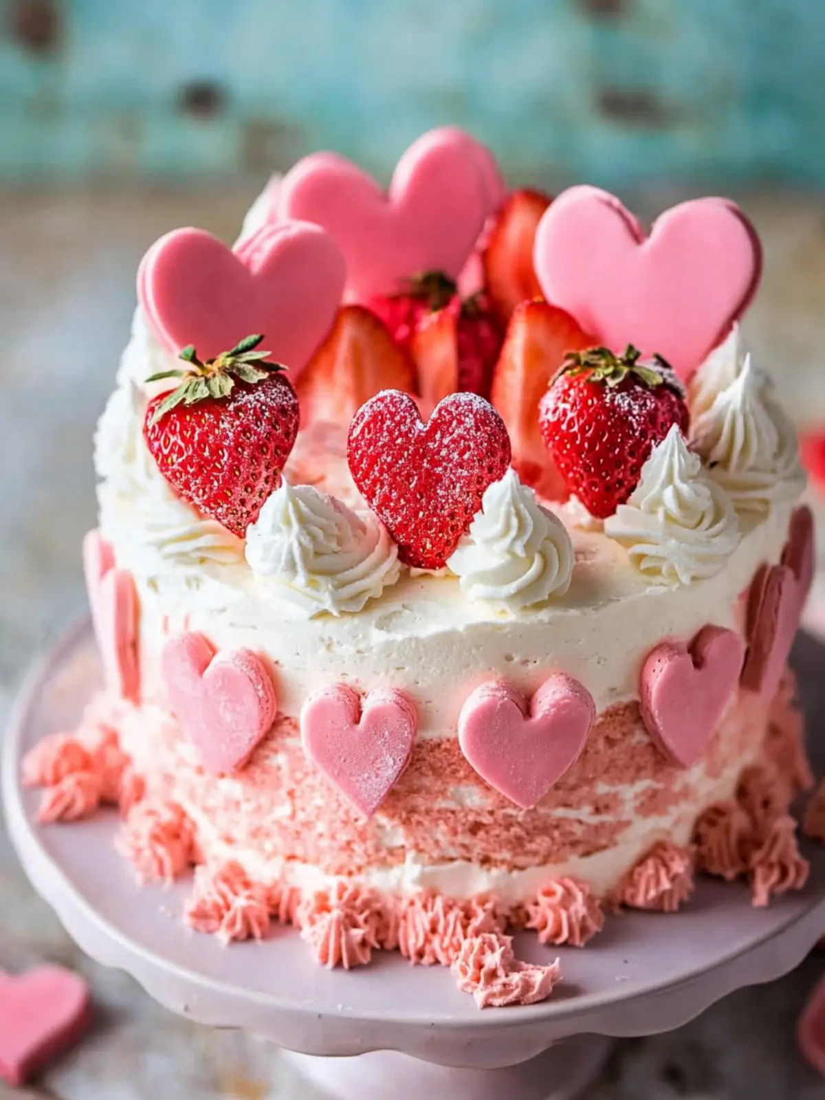 Delicious Strawberry Valentine Cake to Impress Your Sweetheart 2 Strawberry Valentine Cake
