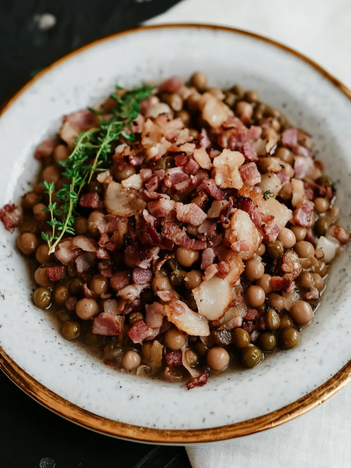 Savor Authentic Latvian PelÄkie ZirÅi ar SpeÄ·i Today! 4 Latvian PelÄkie zirÅi ar speÄ·i (Grey Peas with Bacon)