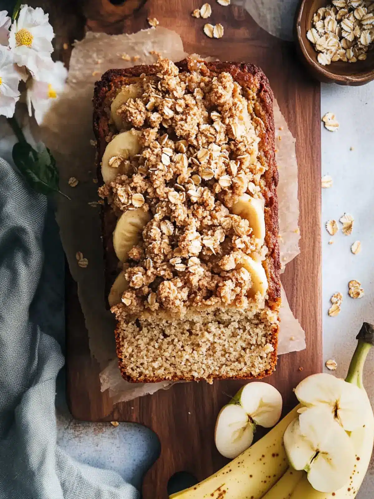 Delicious Apple Banana Bread with Oat Crumble Topping to Wow You 3 Apple Banana Bread with Oat Crumble Topping