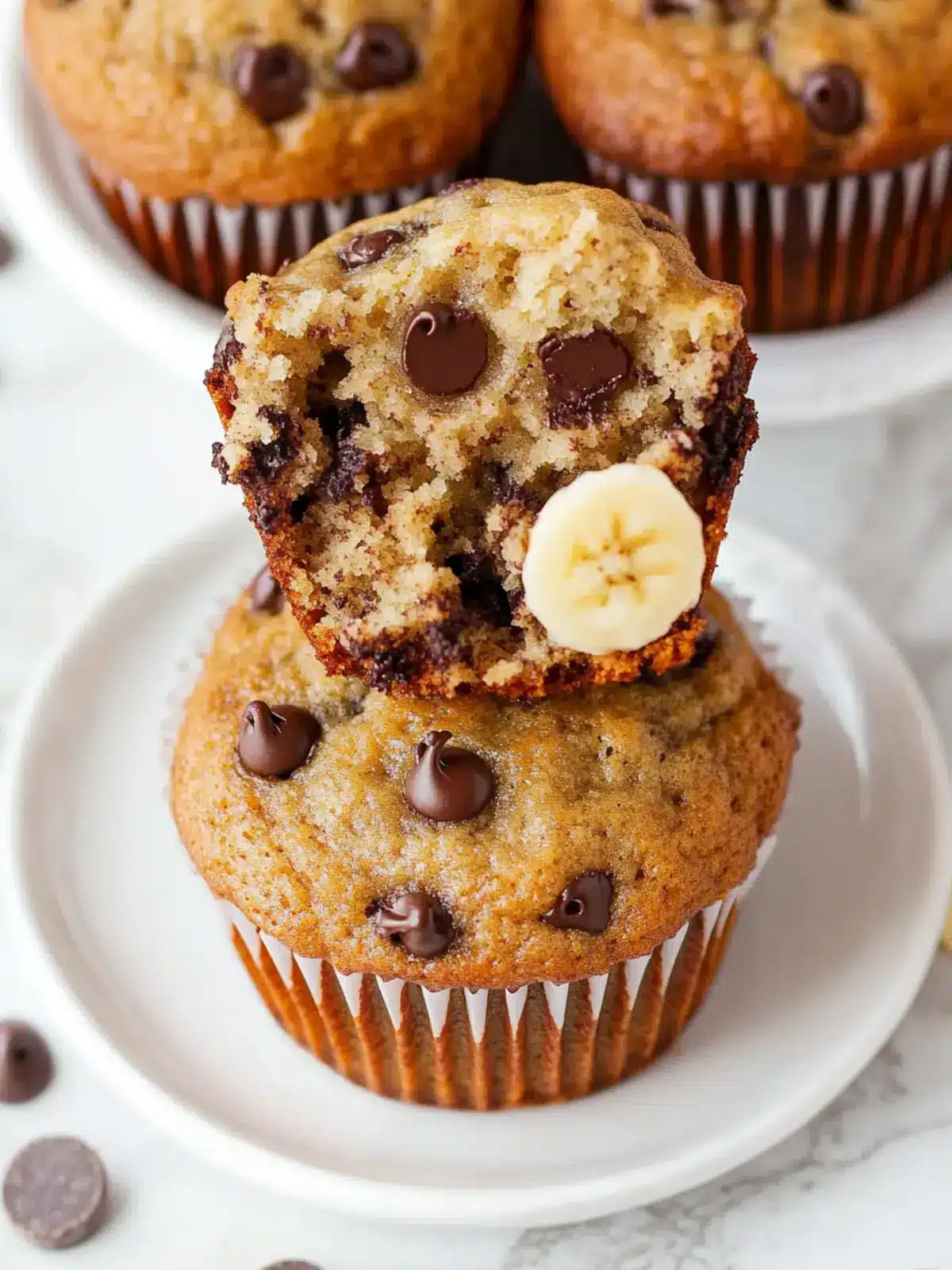Banana Chocolate Chip Muffins That Everyone Will Love! 4 Banana Chocolate Chip Muffins