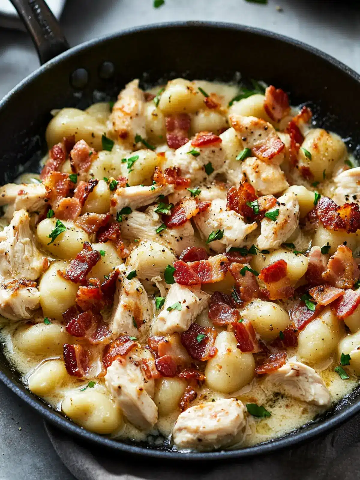 One-Pan Chicken Bacon Gnocchi: Quick Comfort for Any Night 4 One-Pan Chicken Bacon Gnocchi