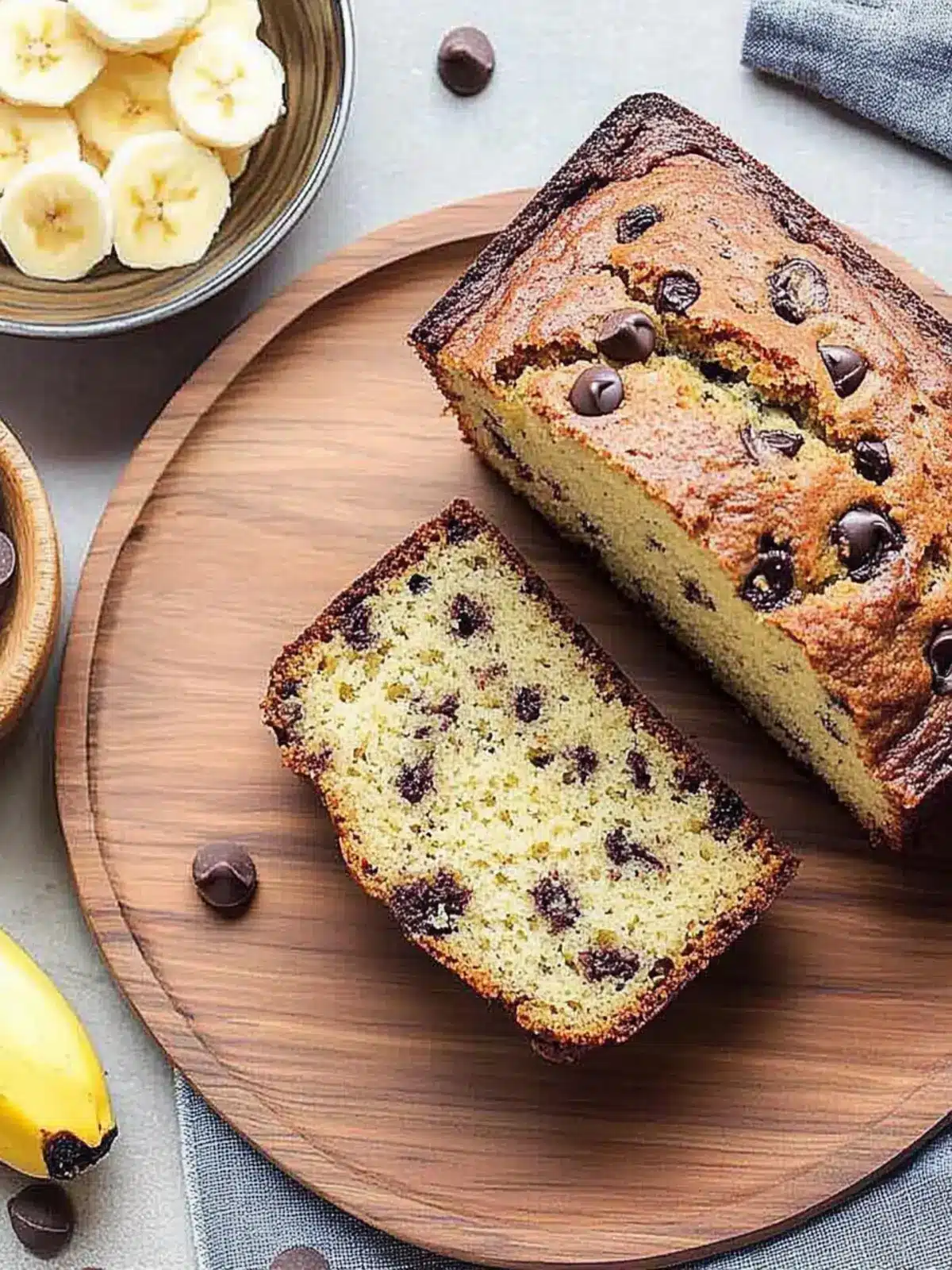 Melt-in-Your-Mouth Chocolate Chip Banana Bread Recipe 3 Chocolate Chip Banana Bread