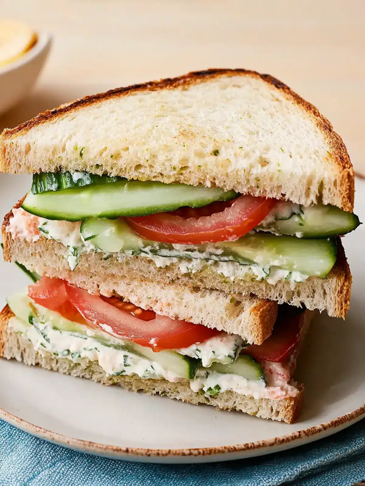 Crispy Cucumber & Tomato Sandwich for Toasty Summer Vibes 3 Cucumber & Tomato Sandwich