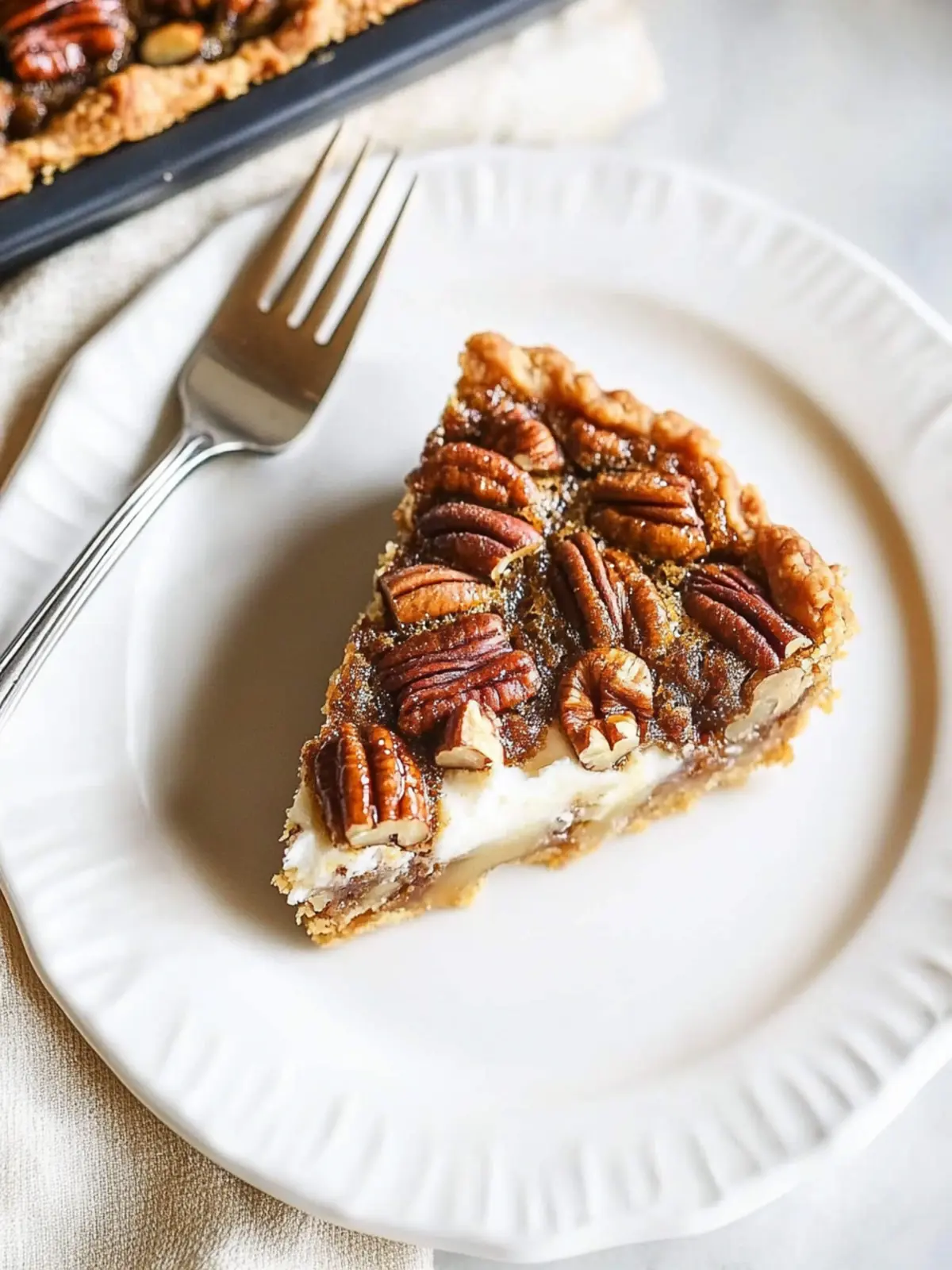 Delicious Pecan Pie Bars With Easy Press-in Crust, No Corn Syrup 4 Pecan Pie Bars With an Easy Press-in Crust and No Corn Syrup!
