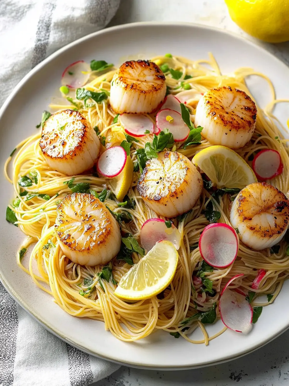 Lemony Scallops with Angel Hair Pasta for a Bright Weeknight Meal 2 Lemony Scallops with Angel Hair Pasta