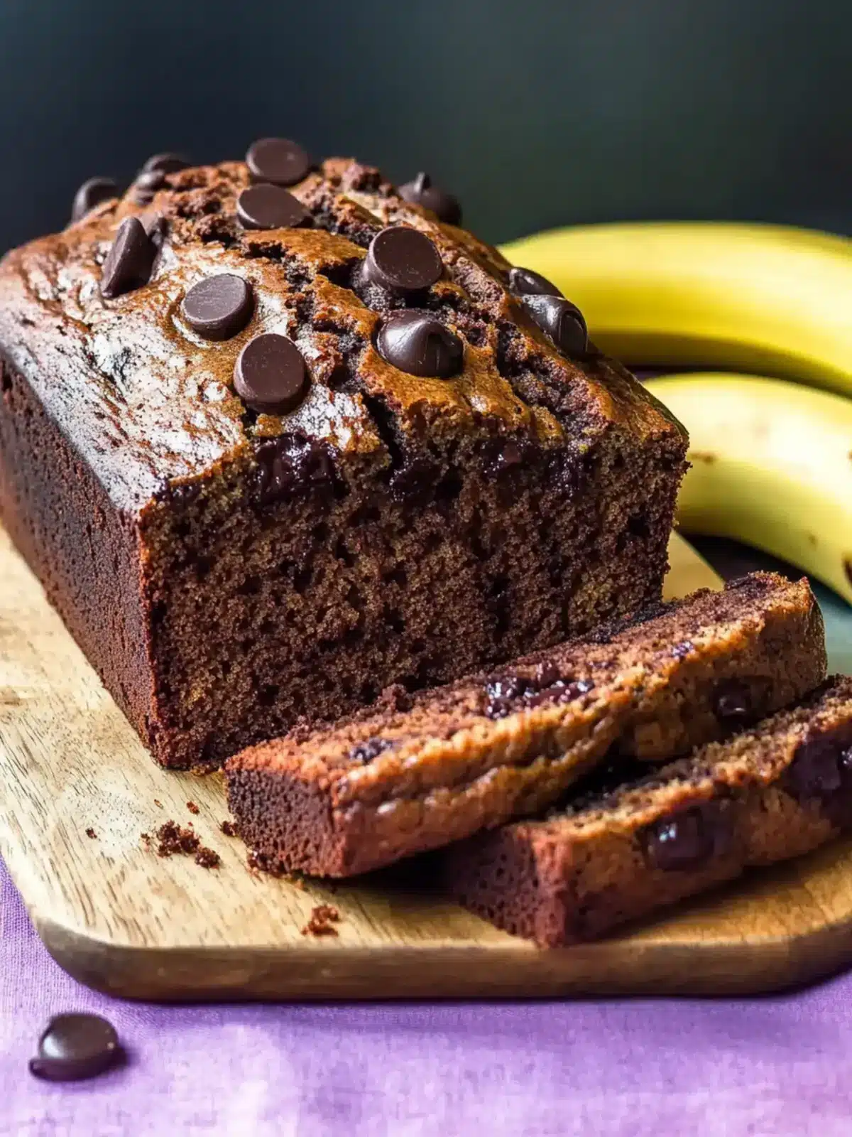 Decadent Chocolate Chocolate Chip Sour Cream Banana Bread Recipe 4 Chocolate Chocolate Chip Sour Cream Banana Bread