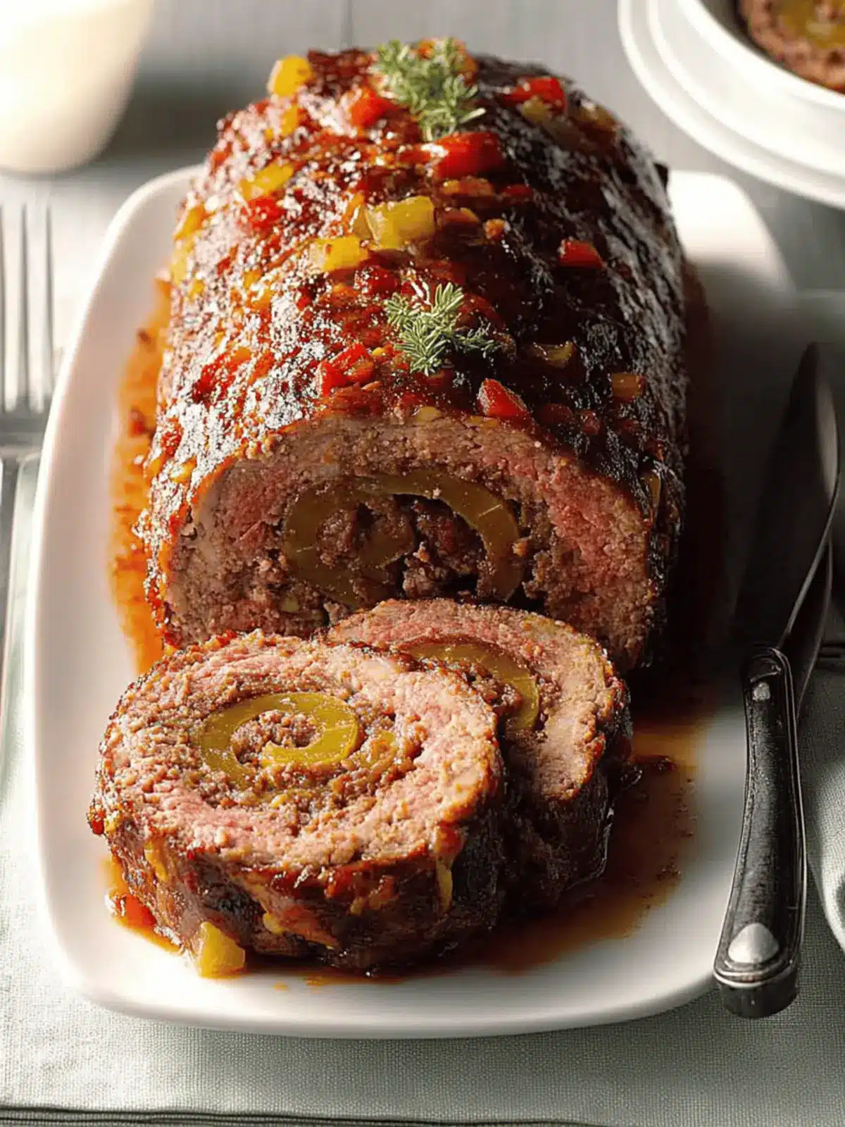 Festive Meat Loaf Pinwheel: A Delicious Twist for Any Gathering 3 Festive Meat Loaf Pinwheel