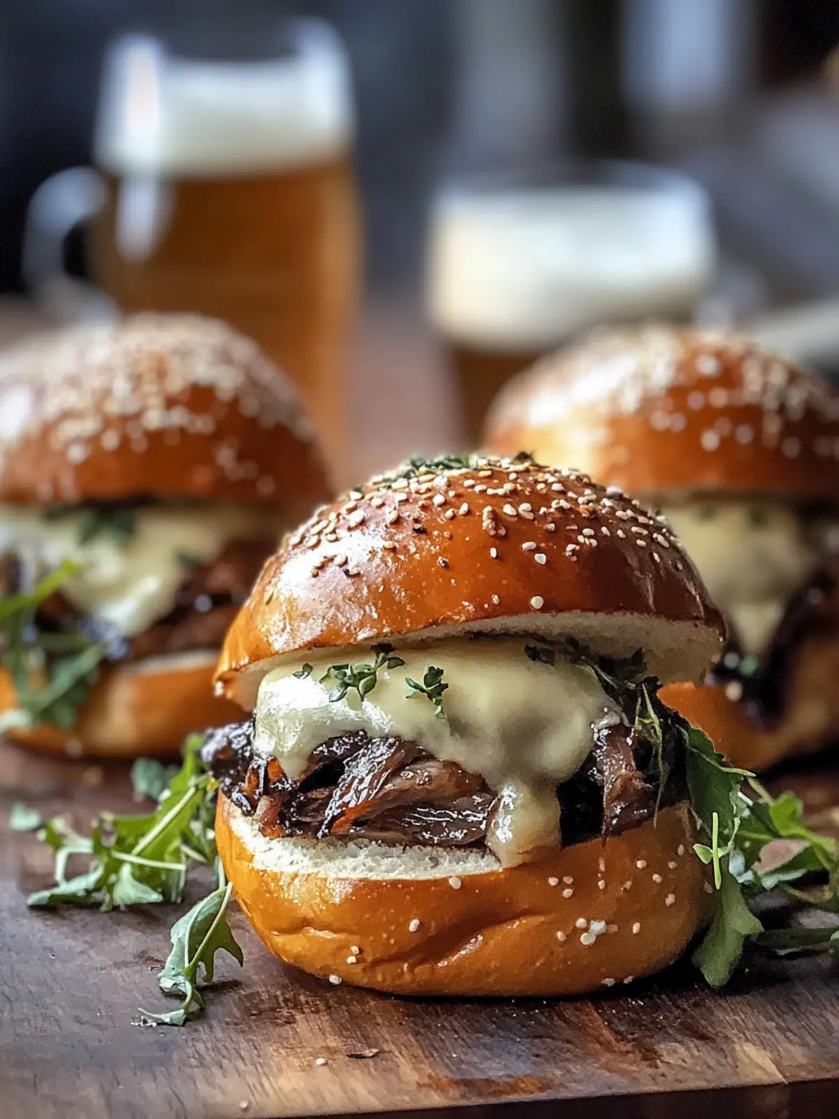 Delicious Pumpkin Beer Brisket Melts on Everything Pretzel Rolls 3 Delicious Pumpkin Beer Brisket Melts on Everything Pretzel Rolls