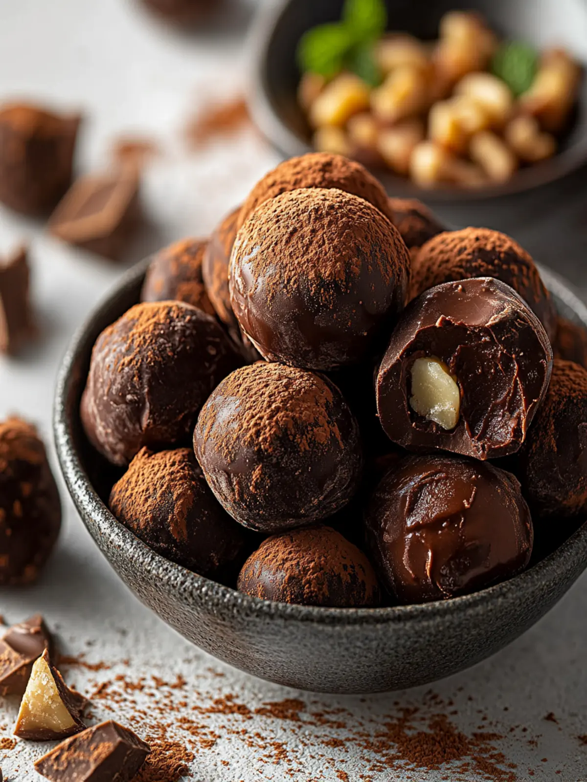 Decadent Hand-Rolled Chocolate Truffles for Easy Indulgence 2 Decadent Hand-Rolled Chocolate Truffles with Creamy Ganache
